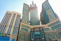 Skyline and Abraj Al Bait (Royal Clock Tower Makkah) in Makkah, Saudi Arabia.