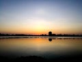 Skyline across Kaen Nakorn Lake , Khonkaen Thailand