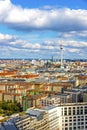 Skyline aerial view of Berlin city, Germany Royalty Free Stock Photo