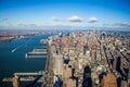 Skyline aerial view of Manhattan with skyscrapers and Hudson River - New York, USA Royalty Free Stock Photo