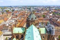 Skyline aerial view of Strasbourg old town, France Royalty Free Stock Photo