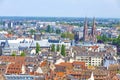 Skyline aerial view of Strasbourg old town, France Royalty Free Stock Photo