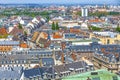 Skyline aerial view of Strasbourg old town, France Royalty Free Stock Photo