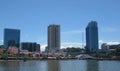 Skyline Along Singapore River Royalty Free Stock Photo