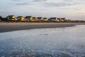 Skyline of Beach Homes at Ise of Palms Beach, in Charleston South Carolina at Sunrise