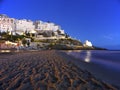 Skyline, beach, sea and city of Sperlonga, Lazio. Italy.