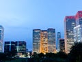 Skyline of Beijing CBD, night view Royalty Free Stock Photo