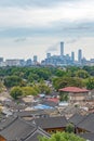 Skyline of  beijing city with skyscraper in CBD Royalty Free Stock Photo