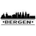 Bergen city Icon Vector Art Design Skyline