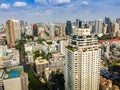 Skyline of big city full of skyscrapers in the business district Royalty Free Stock Photo