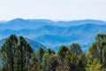 Skyline of The Blue Ridge Mountains in Virginia at Shenandoah Na Royalty Free Stock Photo