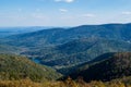 Skyline of The Blue Ridge Mountains in Virginia at Shenandoah Na Royalty Free Stock Photo