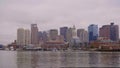 Skyline of Boston - view from Boston Harbor - travel photography Royalty Free Stock Photo