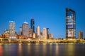 Skyline of Brisbane at night Royalty Free Stock Photo