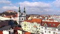 The St Michael Church against the Spilberk Castle, Brno, Czech Republic