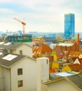 Skyline Brussels construction site Belgium Royalty Free Stock Photo