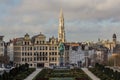 Skyline of Brussels with Mont des Arts, Belgi Royalty Free Stock Photo