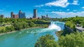 The Skyline of Buffalo with the Nigara Falls Royalty Free Stock Photo