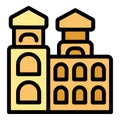 Skyline building icon vector flat Royalty Free Stock Photo