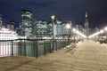 Skyline of buildings at downtown from Pier 7, San Francisco Royalty Free Stock Photo