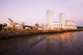 Skyline of buildings at downtown Puerto Montt, Chile