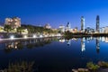 Skyline of buildings at Providencia district from Parque Bicentenario in Santiago de Chile Royalty Free Stock Photo