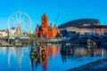 Skyline of Cardiff bay in Wales, UK