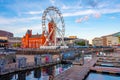 Skyline of Cardiff bay in Wales, UK