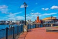 Skyline of Cardiff bay in Wales, UK