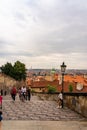 Skyline from Castle Architecture and landmark of Prague in Czech Republic.