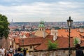 Skyline from Castle Architecture and landmark of Prague in Czech Republic.