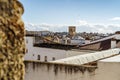 Skyline with cathedral tower taken from Alcazaba, Badajoz, Spain