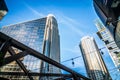 Skyline of charlotte north carolina with blue sky Royalty Free Stock Photo