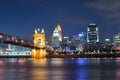 Skyline of Cincinnati, Ohio and the John A Roebling Suspension B