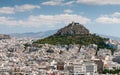 Skyline of the city of Athens in Greece