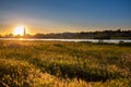 Panorama of the city of Rhenen Netherlands during sunset Royalty Free Stock Photo