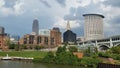 Skyline Cleveland Ohio from the Cuyahoga River