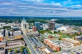 Skyline on a cloudy summer day in Greensboro, North Carolina