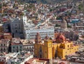 Skyline of Colorful Guanajuato with Basilica of Our Lady in Mexico Royalty Free Stock Photo