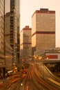 Skyline at Connaught Road in Sheung Wan district, Hong Kong Island, Hong Kong Royalty Free Stock Photo