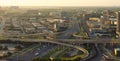 Skyline of Dallas, Highways, Texas, USA Royalty Free Stock Photo