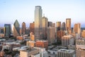skyline of Dallas in sunset Royalty Free Stock Photo