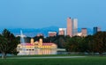 Skyline of Denver at dawn Royalty Free Stock Photo