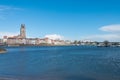 Skyline Deventer, Lebuinus church, Wilhelmina bridge Royalty Free Stock Photo