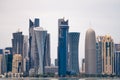 Skyline Doha in the afternoon at Doha corneach, Qatar 10-04-2024