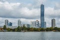 skyline of Donau City in Vienna, Austria