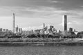 Skyline of downtown district of Shenzhen city, China Royalty Free Stock Photo