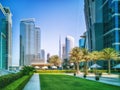 Skyline of downtown Dubai including the Burj Khalifa Royalty Free Stock Photo