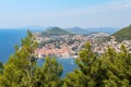Skyline of downtown Dubrovnik, seen from a viepoint in the East