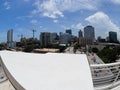 Skyline of downtown Fort Lauderdale Florida from another building Royalty Free Stock Photo